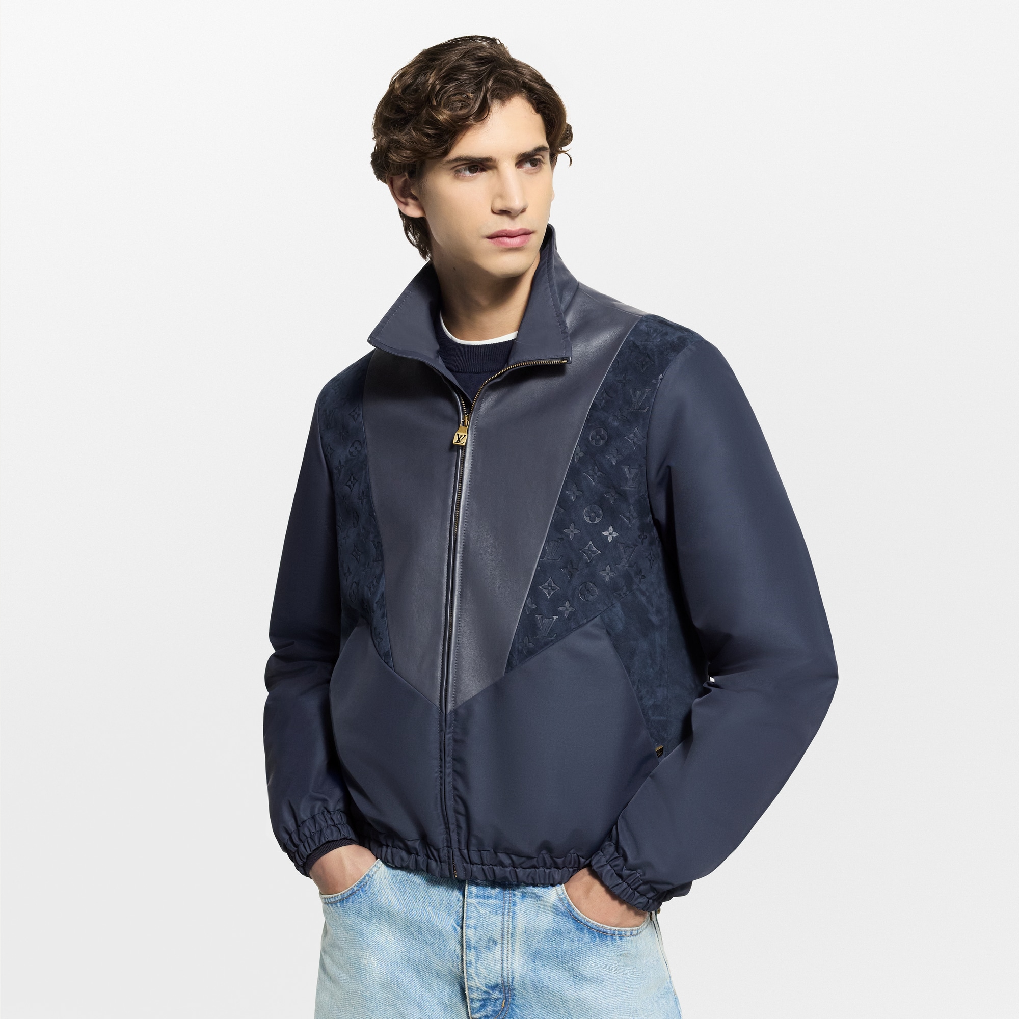 Leather Mix Track Top - Men - Ready-to-Wear | LOUIS VUITTON ®